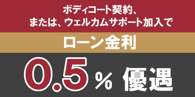 クレジット(ローン)金利、優遇いたします!