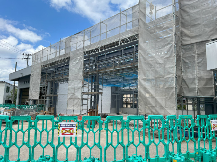 サービス工場、改築工事順調です